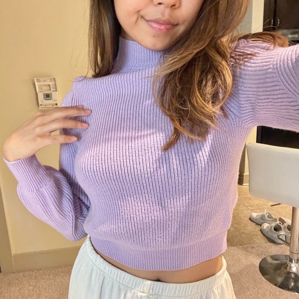 Lilac Zara Turtleneck Sweater
